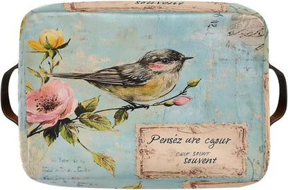 Shabby Chic Illustration Storage Bins Box Foldable Shelf Basket - Image 8