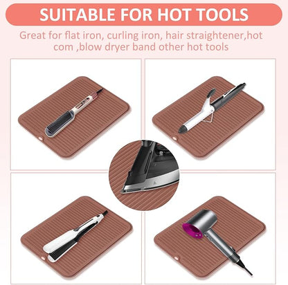 Quccefods Heat Resistant Mat Large Silicone Hot Hair Tools Mat - Image 6