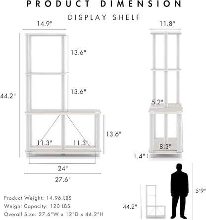 Homes: Inside + Out Apexa Modern 4-Cube Ladder Shelving Units, Collectibles - Image 3