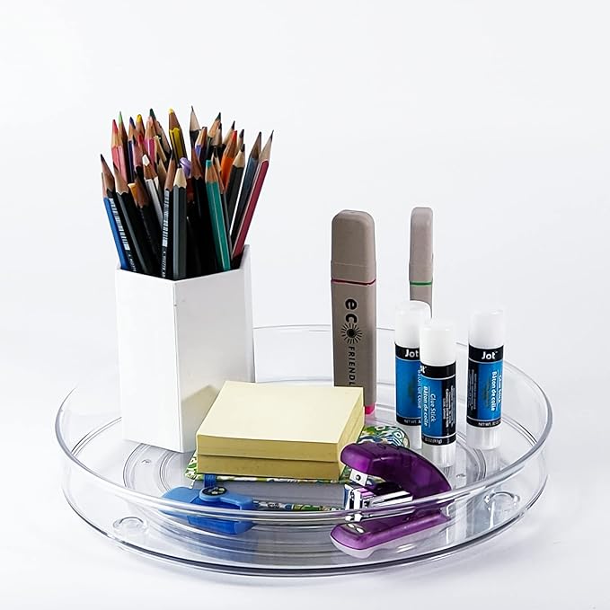 4 Pack Lazy Susan 9.2" Inch Turntable Organizer Pantry Organization and Storage - Image 9