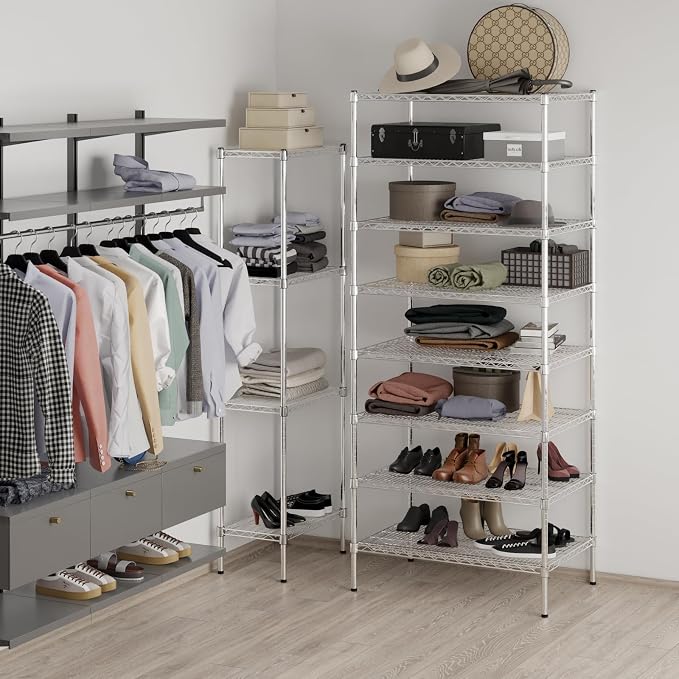 24" Deep x 36" Wide x 86" Height Wire Shelving Kit | 8-Tier | NSF Commercial - Image 4