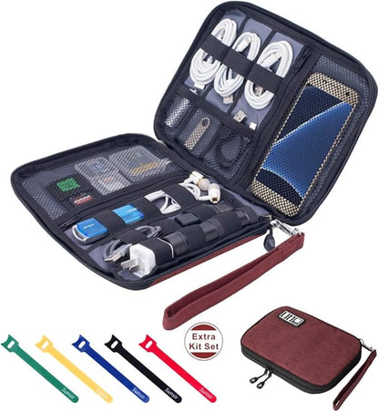 Travel Cable Organizer Bag Waterproof Portable Electronic Accessories Organizer by Sunsir