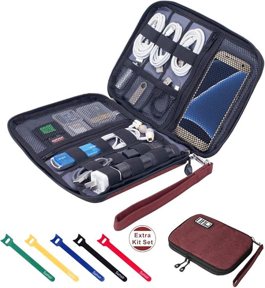 Travel Cable Organizer Bag Waterproof Portable Electronic Accessories Organizer by Sunsir