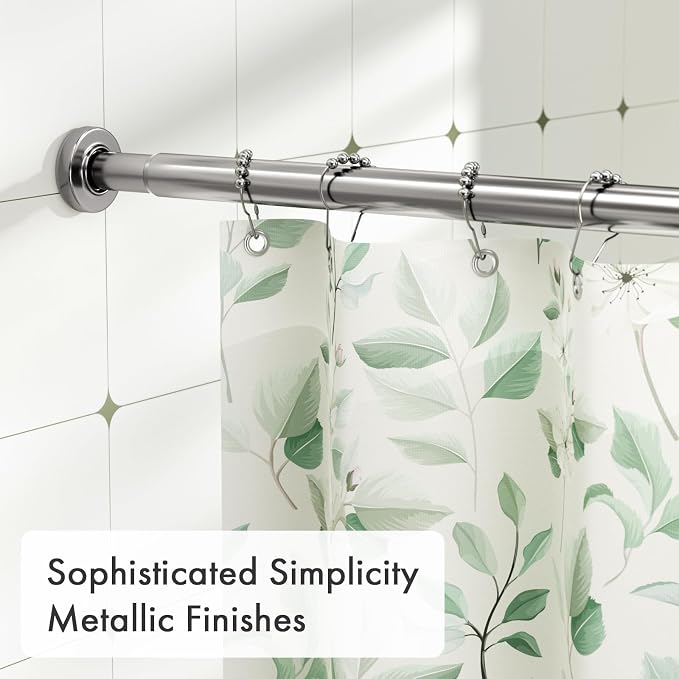 AmazerBath 31-46.5 Inches Spring Tension Shower Curtain Rod, Short Shower Rod - Image 4