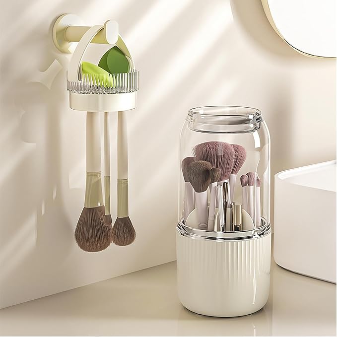 360° Rotating Makeup Brush Holder Organizer, Makeup Brush Holder by Unknown