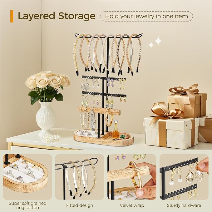 3 Tiers Jewelry Organizer, Earring Holder Organizer - Image 4