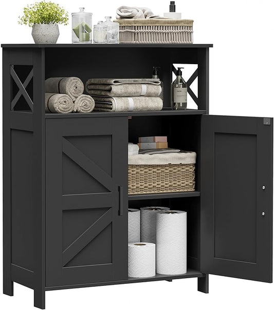 Homhedy Farmhouse Bathroom Storage Cabinet by Homhedy