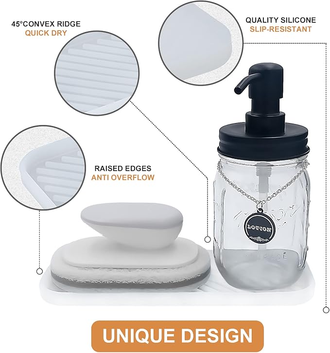 Silicone Organizer Tray, Soap and Sponge Holder - Image 3
