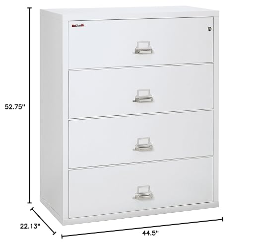 FireKing Fireproof Lateral File Cabinet, Arctic White, Made in USA - Image 2