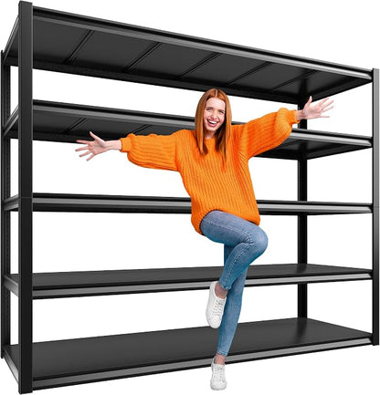 REIBII 48" W Garage Shelving 2500LBS Storage Shelves 5 Tier Heavy Duty Shelving by REIBII