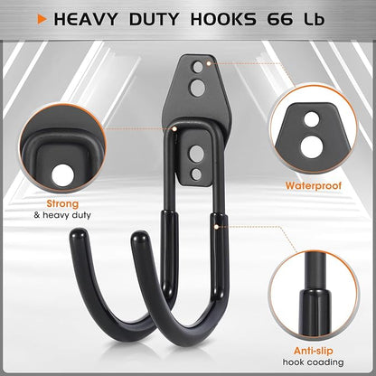 Garage Tool Hooks Wall Mount, 6 Pack Heavy Duty Storage Hooks - Image 4