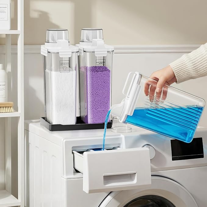 Laundry Detergent Dispenser for Laundry Room, 94oz Fabric Softener Dispenser - Image 5