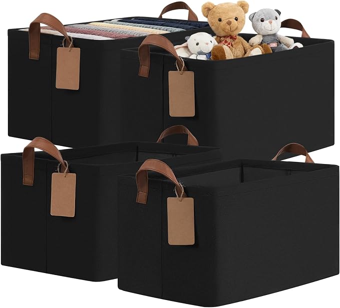 CHICVITA 4 Pack Large Storage Baskets by CHICVITA