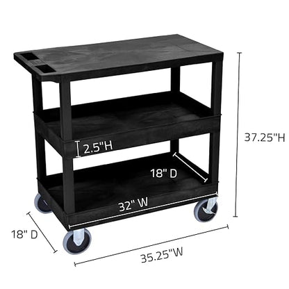 LUXOR EC211HD-B 32" x 18" Cart - Image 3