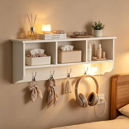 38.6inch Wall Mounted Entryway wooden Coat Rack by Tungtar