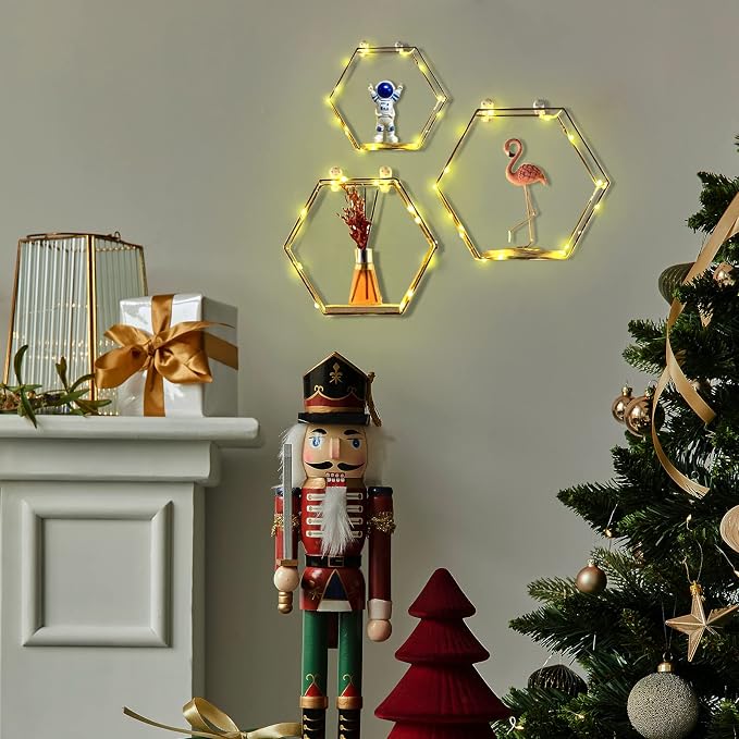 Liywall - Hexagon Floating Shelves Wall Decor - Image 6