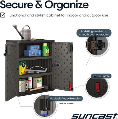 Suncast Heavy-Duty Resin Outdoor Storage Cabinet, Made in the USA - Image 8