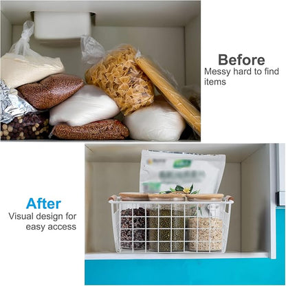 Wire Basket 4 Pcs Wire Storage Baskets Wire Baskets Organizing - Image 4