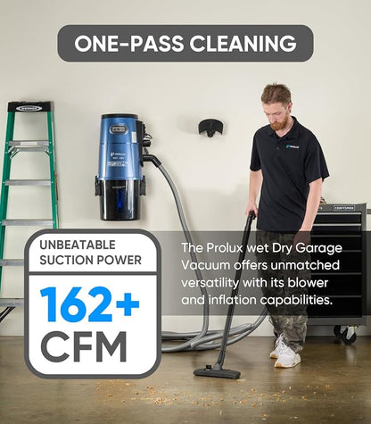 Prolux Professional Shop Blue Wall Mounted Garage Vac, Wet Dry Pick Up - Image 5