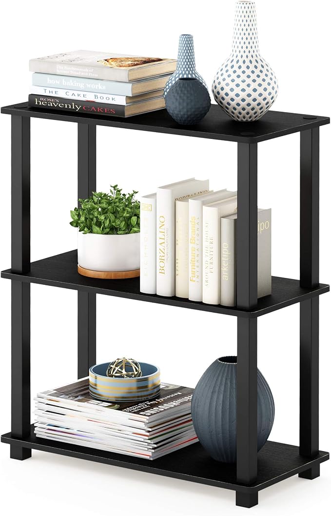 Furinno TURN-S-TUBE Storage Shelves, 3-Tier Book Shelf, Corner Shelf, Toolless by Furinno-FitsYourSpaceFitsYourBudget