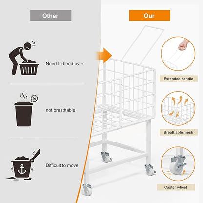WOWLIVE Rolling Laundry Hamper - Image 4