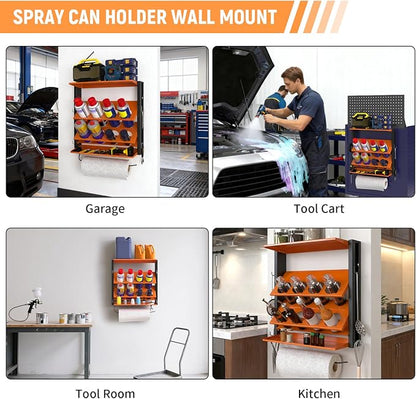 Spray Bottle Holder Wall-Mounted, Aerosol Spray Can Holder, Heavy Duty Paint - Image 8