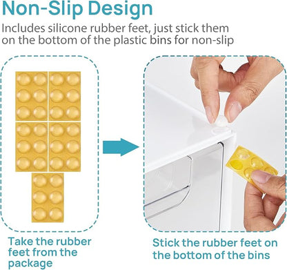 Vtopmart Stackable Storage Drawers Set of 5, Plastic Organizer Bins - Image 9