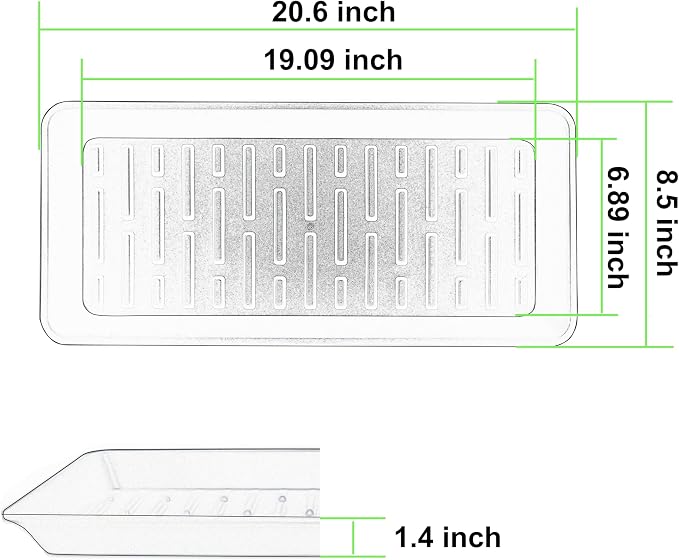 2 Pack Plastic Plant Tray Saucer Rectangular 20 21 Inch, Planter Trays Saucers - Image 2