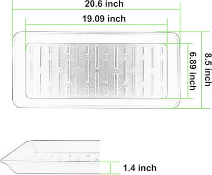 2 Pack Plastic Plant Tray Saucer Rectangular 20 21 Inch, Planter Trays Saucers - Image 2