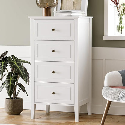 TTVIEW 4 Drawer Dresser, Tall Wood Storage Chest Cabinet by TTVIEW