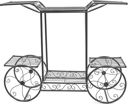 Sorbus® Garden Cart Stand & Flower Pot Plant Holder Display Rack, 6 Tiers - Image 8