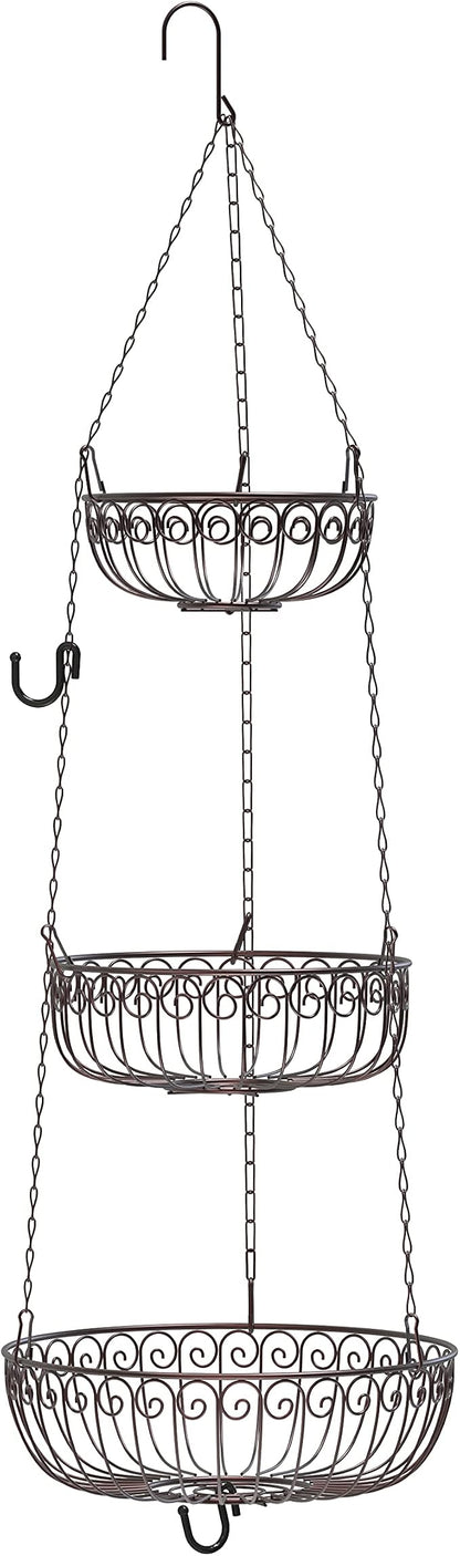 Simple Houseware 3-Tier Fruit Hanging Basket - Image 7