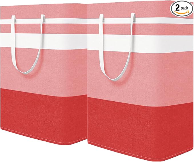 2-Pack Foldable Laundry Basket, Large Laundry Baskets by Kewjug