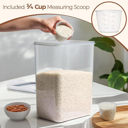 ComSaf Rice Container Set of 2, Large Airtight Food Storage Containers - Image 7