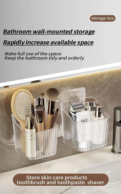 6Pack Wall Mount Organizer, Adhesive Cabinet Door Storage Bins, Stackable - Image 5