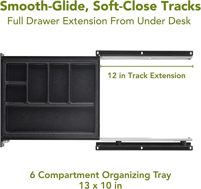 PERFECT POSTURE Max Under Desk Storage Drawer – Large Desk Drawer - Image 6
