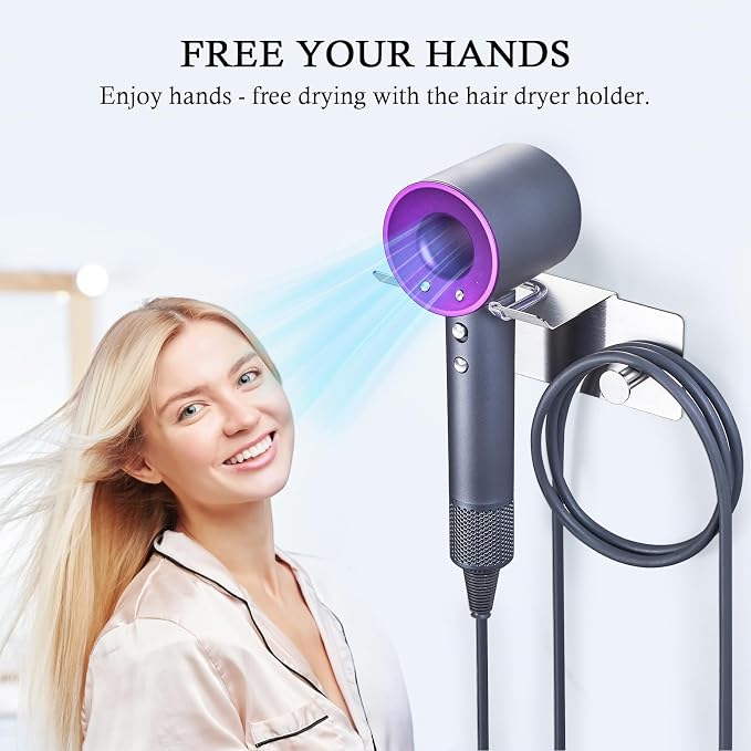 Hair Dryer Holder Wall Mount, Blow Dryer Holder - Image 7