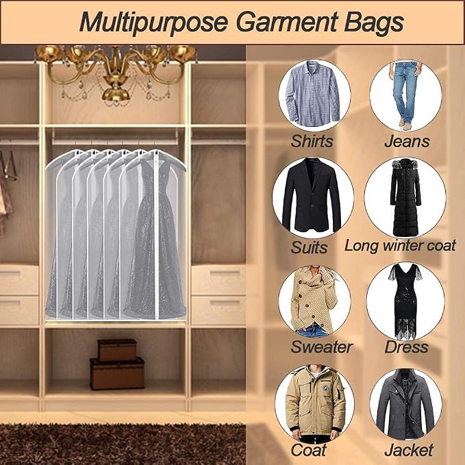 Garment Bags Covers 24''X60'' Dress Bags - Image 5