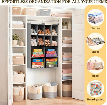 Ofiray-home 4 Tier Hanging Closet Organizer, 12 Compartments Sweater Organizer - Image 6