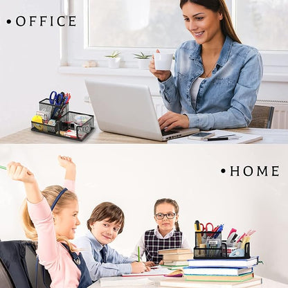 Ludato 2 Pieces Mesh Pen Holder Desk Organizers and Accessories - Image 6