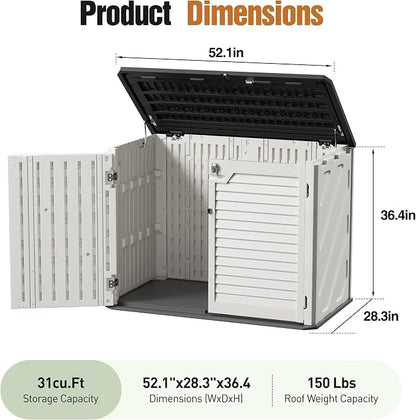 31 Cu.Ft Resin Outdoor Storage Cabinet - Image 2