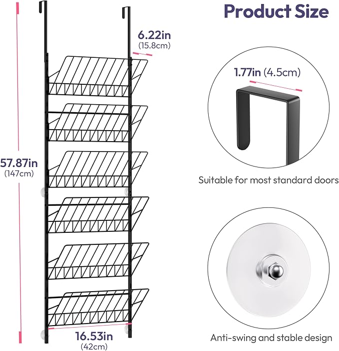 SWTYMIKI Over the Door Shoe Organizer - Image 2