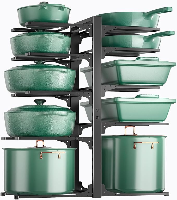 ORDORA Pots and Pans Organizer under Cabinet 23.62" Height, 10-Tier Kitchen by ORDORA