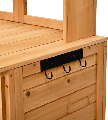 Merax Outdoor Potting Bench, Large Horticulture Work Table Workstation - Image 7