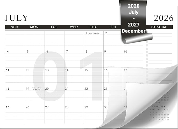Yoment Desk Calendar Refill 2026-2027, July 2026-Dec 2027, Large 10"x16" by Yoment-Enjoyyourmoment