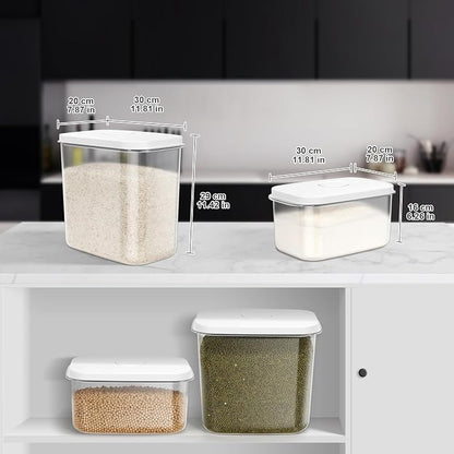 Rice & Flour Storage Container, Cereal Containers Storage, Dry Food Airtight - Image 4