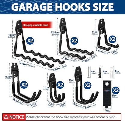 3-H Heavy Duty Garage Hooks - Image 3