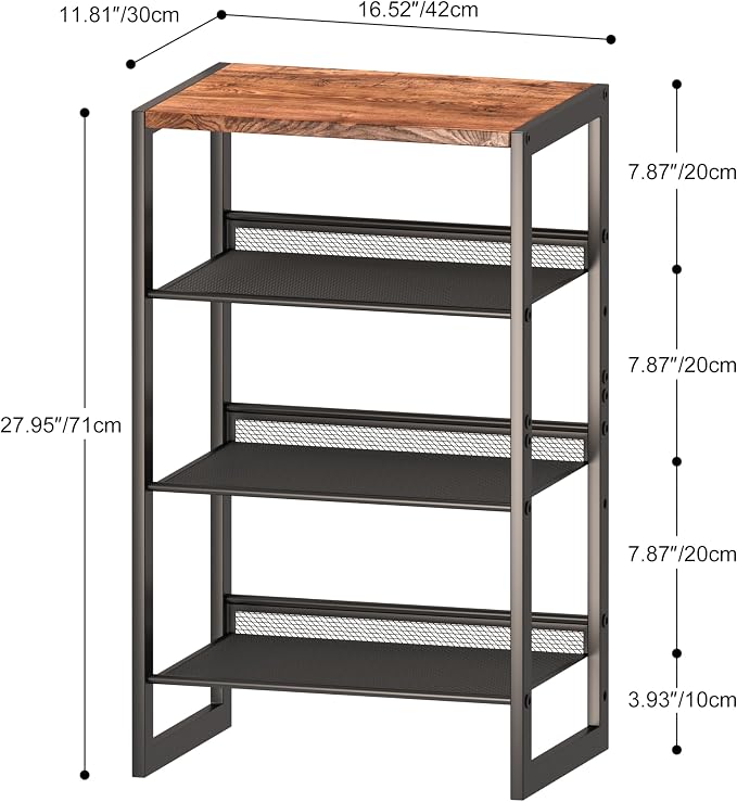 CHEMPFR Narrow 4-Tier Shoe Rack, Slim Space-Saving Shelf - Image 3