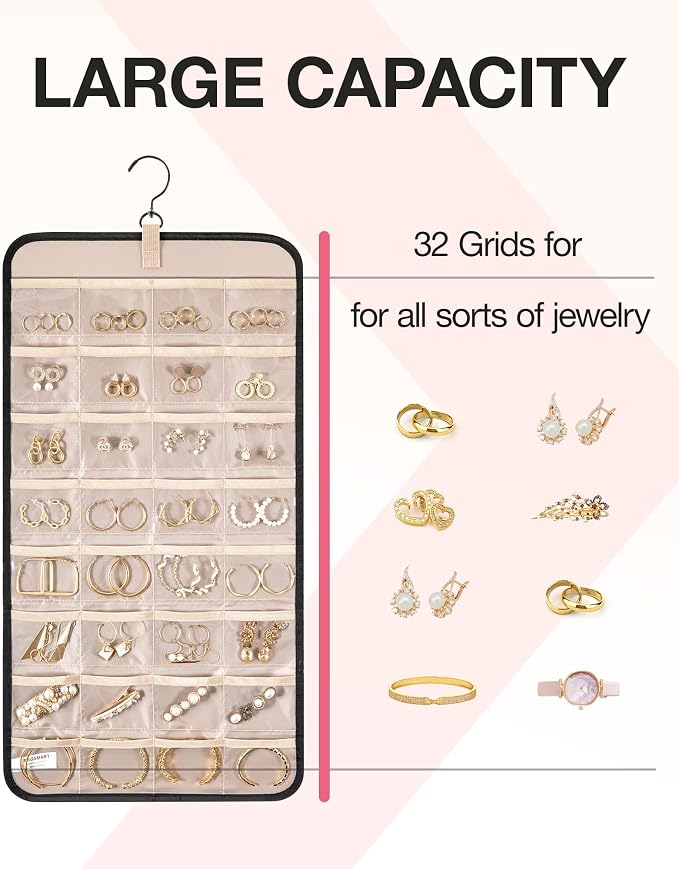 BAGSMART Hanging Jewelry Organizer Storage Roll - Image 3