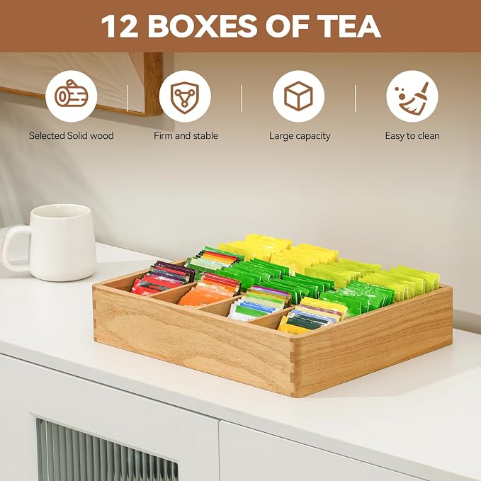 KIRIGEN Wooden Tea Bag Organizer - Image 3